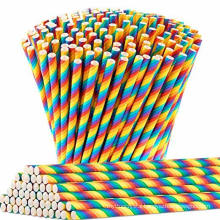 Wholesale Biodegradable Disposable Colorful Party Paper Straw